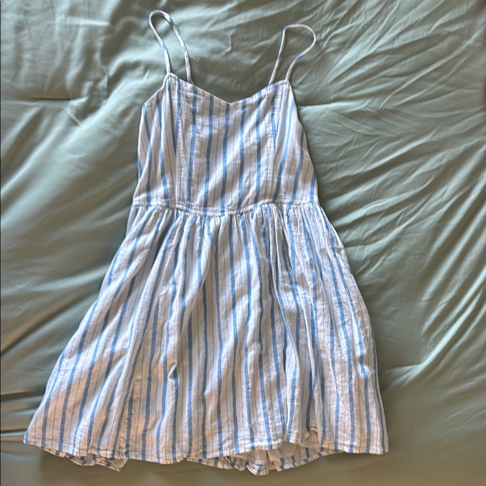 Aerie Blue and White Striped Dress